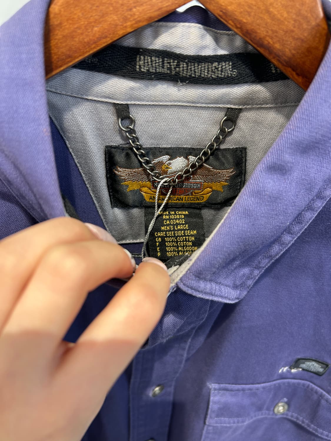 할리 데이비슨 코튼 워크 셔츠 상품이미지5