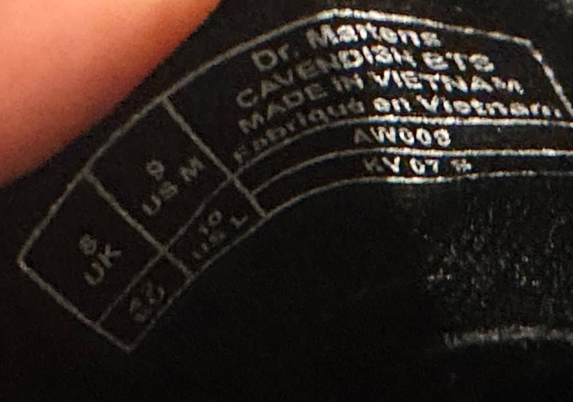 닥터마틴 카벤디쉬 BTS 블랙 uk8 (270) 상품이미지5