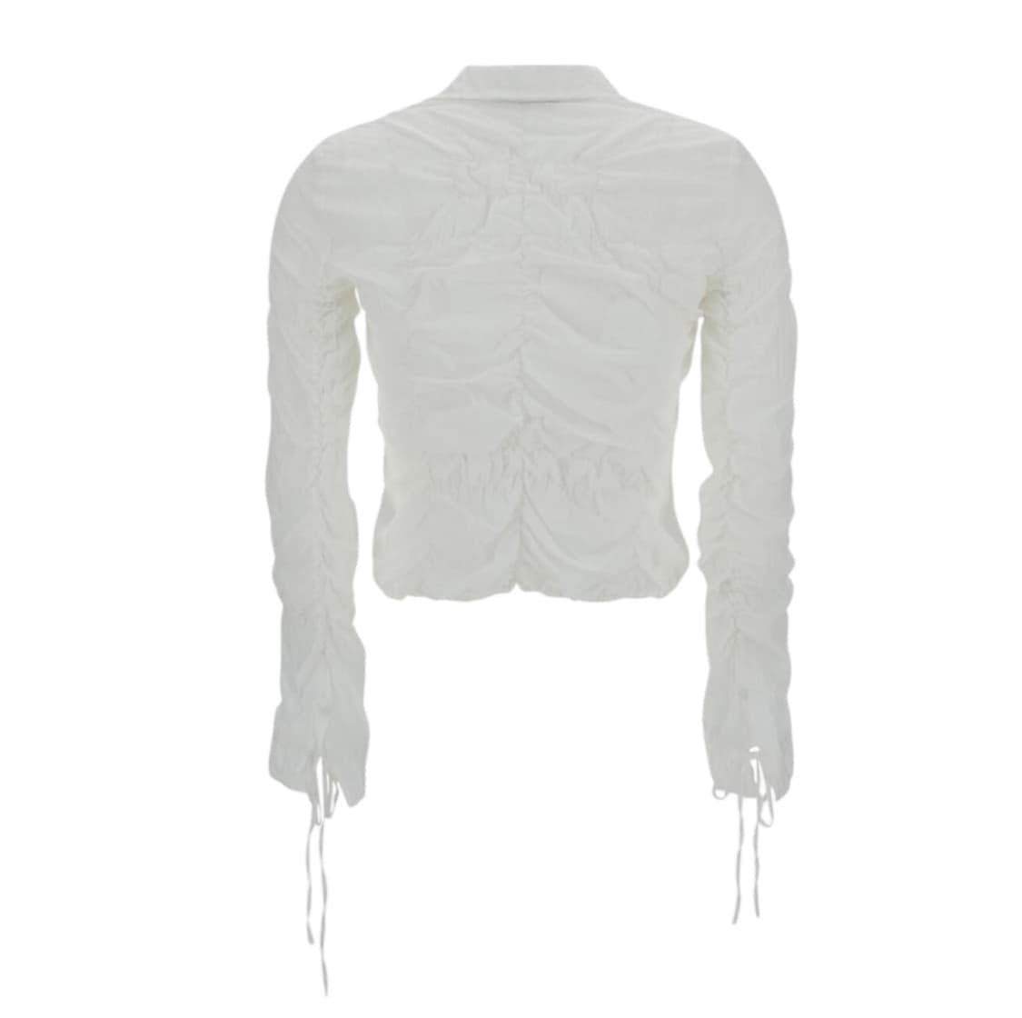 (s) 로우클래식 셔링 크롭 블라우스 상품이미지2