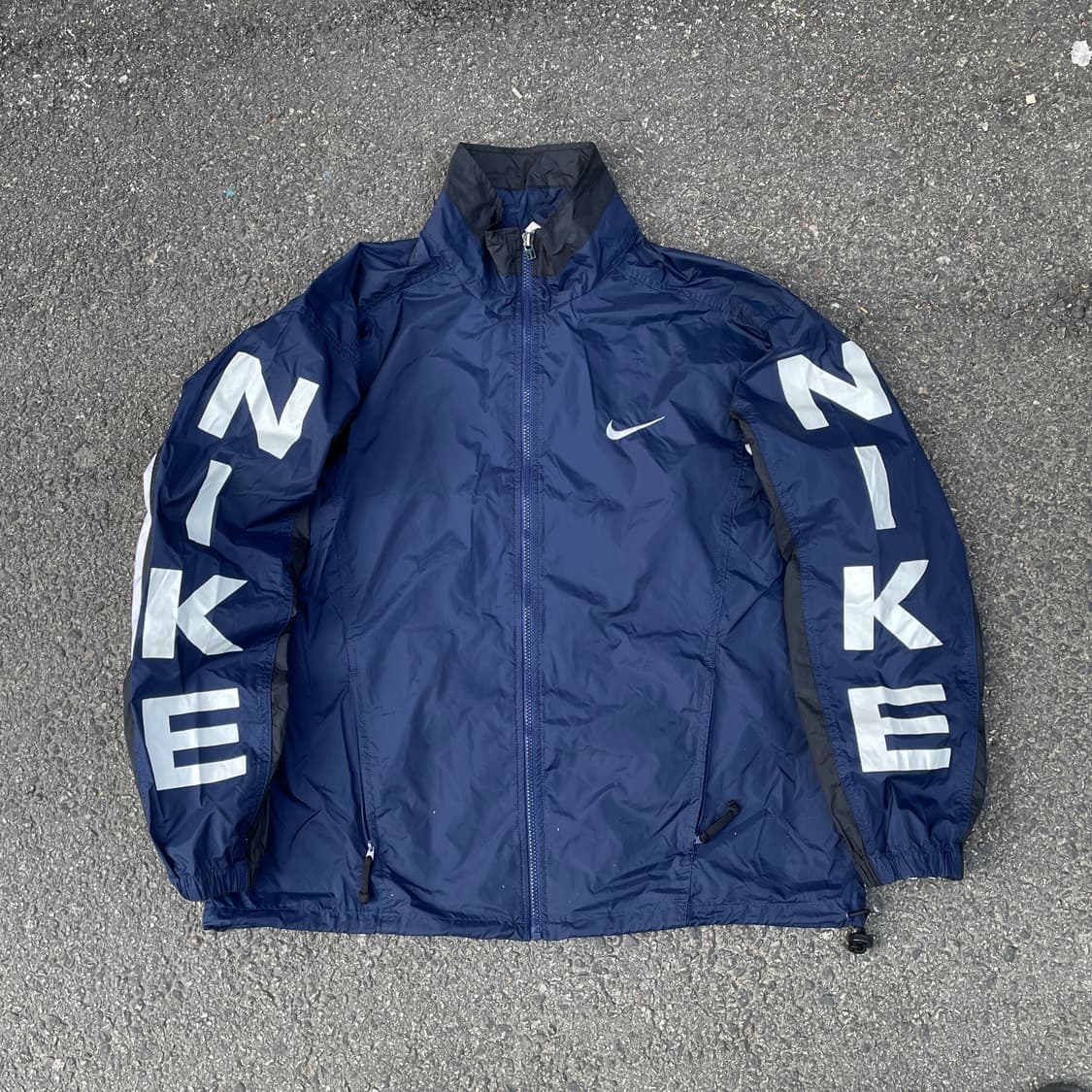 90s 나이키 대대장 스펠아웃 빅로고 트랙자켓 올드스쿨 바람막이 L 상품이미지10