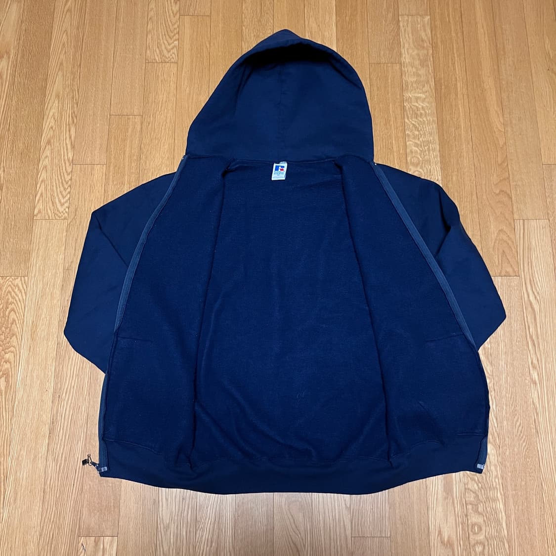 [XL] 90s USA 빈티지 러셀 후드집업 네이비 상품이미지3