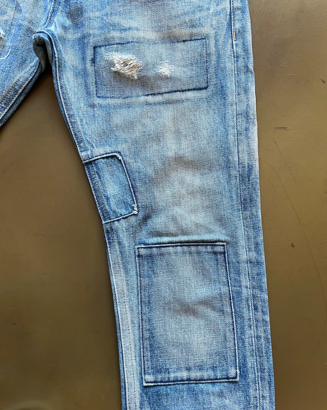 NO ID. Destroyed Patch-Work Boro Jeans 상품이미지6