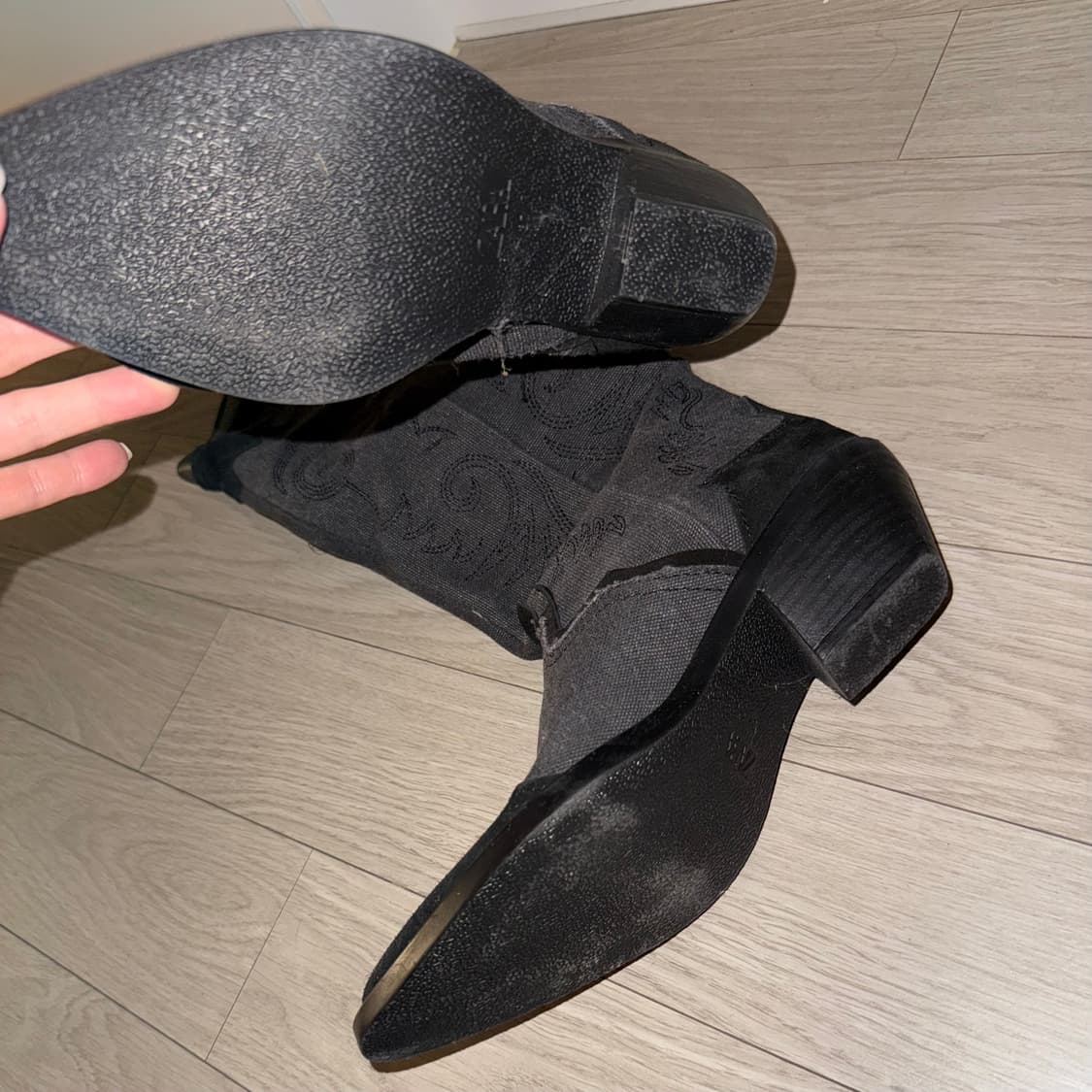 자라 웨스턴 롱 부츠 37 상품이미지4