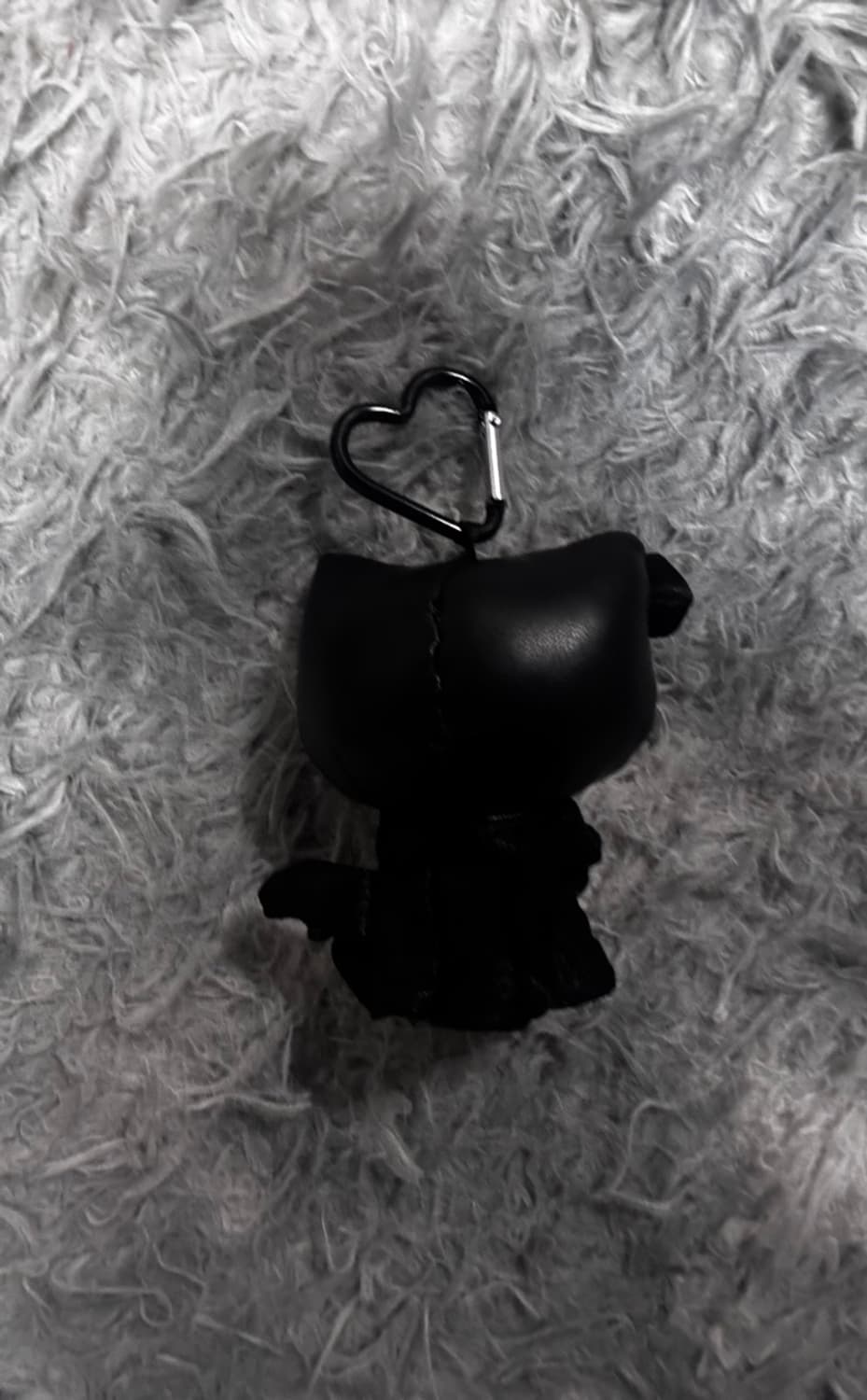 헬로키티 인조가죽 엔젤 마스코트 키링 블랙 상품이미지2