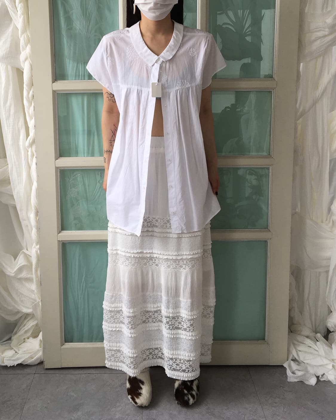Embroidery pattern blouse 상품이미지5