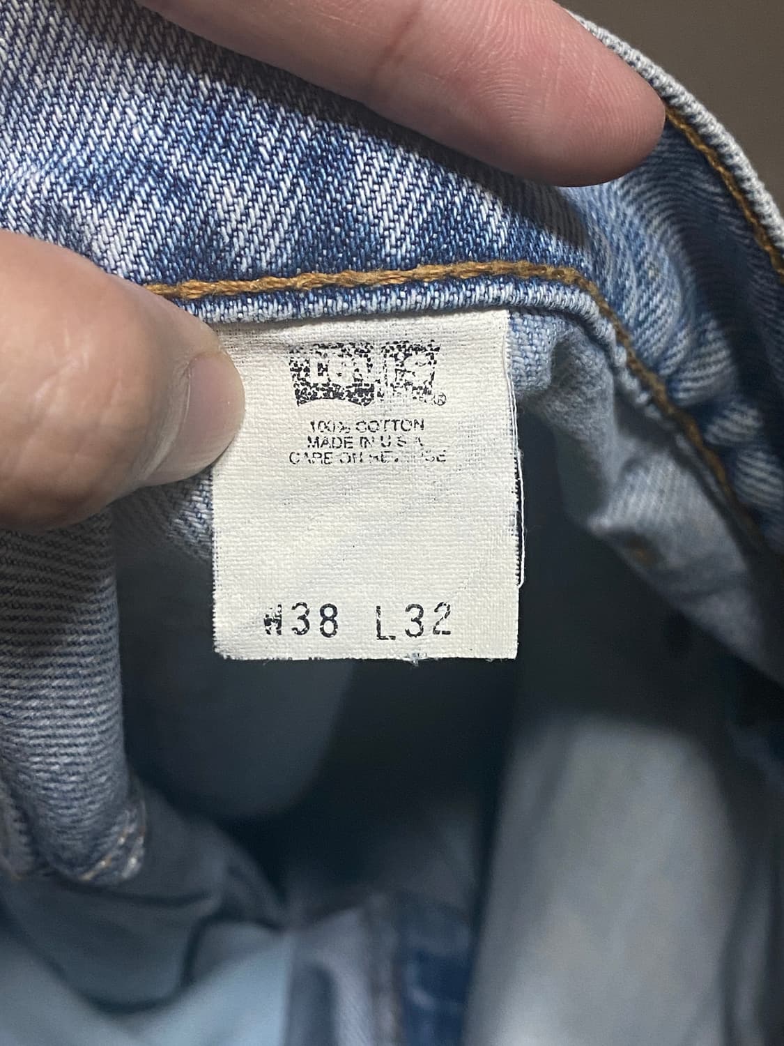 [38X32] 리바이스 517 빈티지 90s USA 오렌지탭 데님 팬츠 상품이미지5