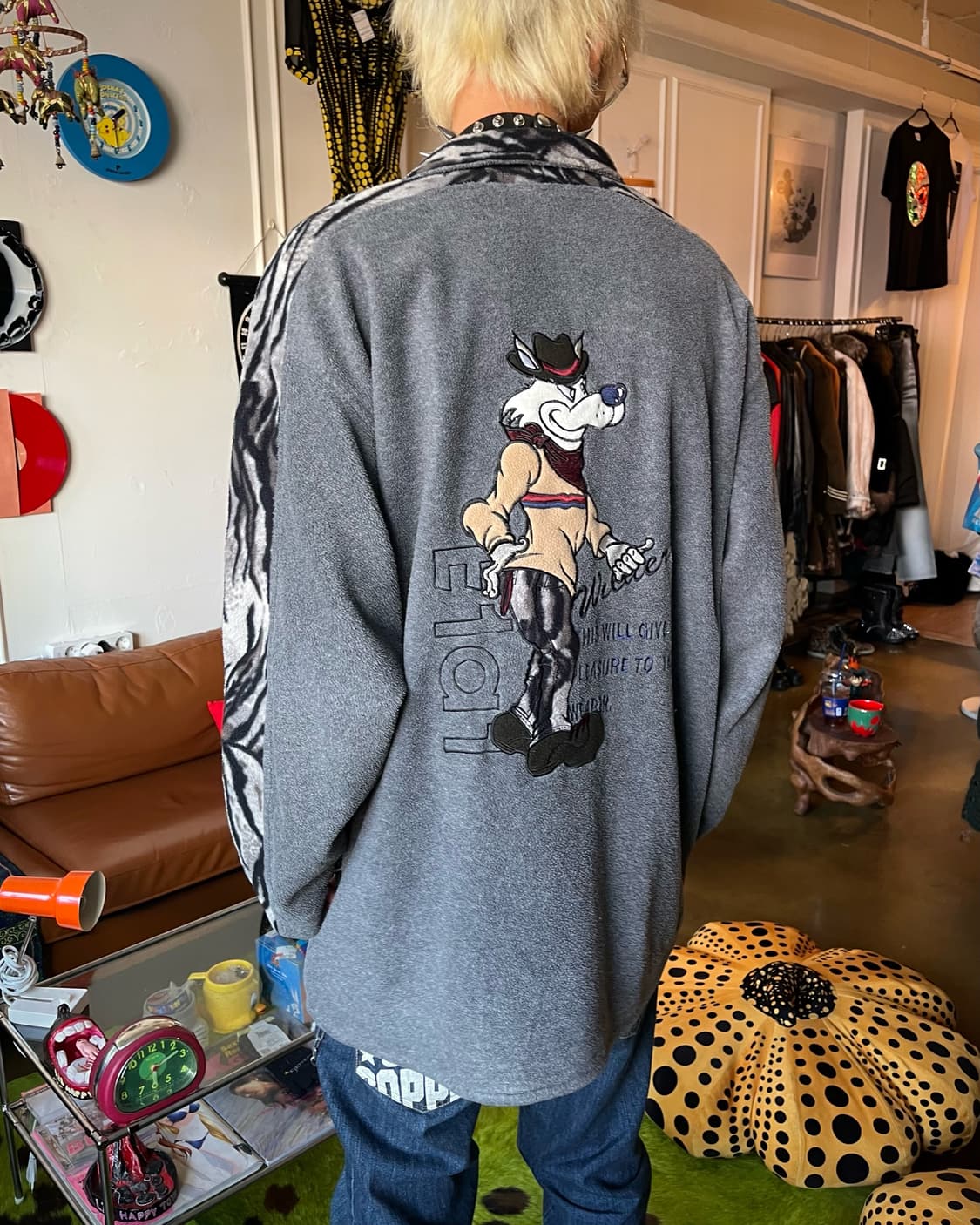 1990s E1A1 Japan Cartoon Fleece Track JK 상품이미지3