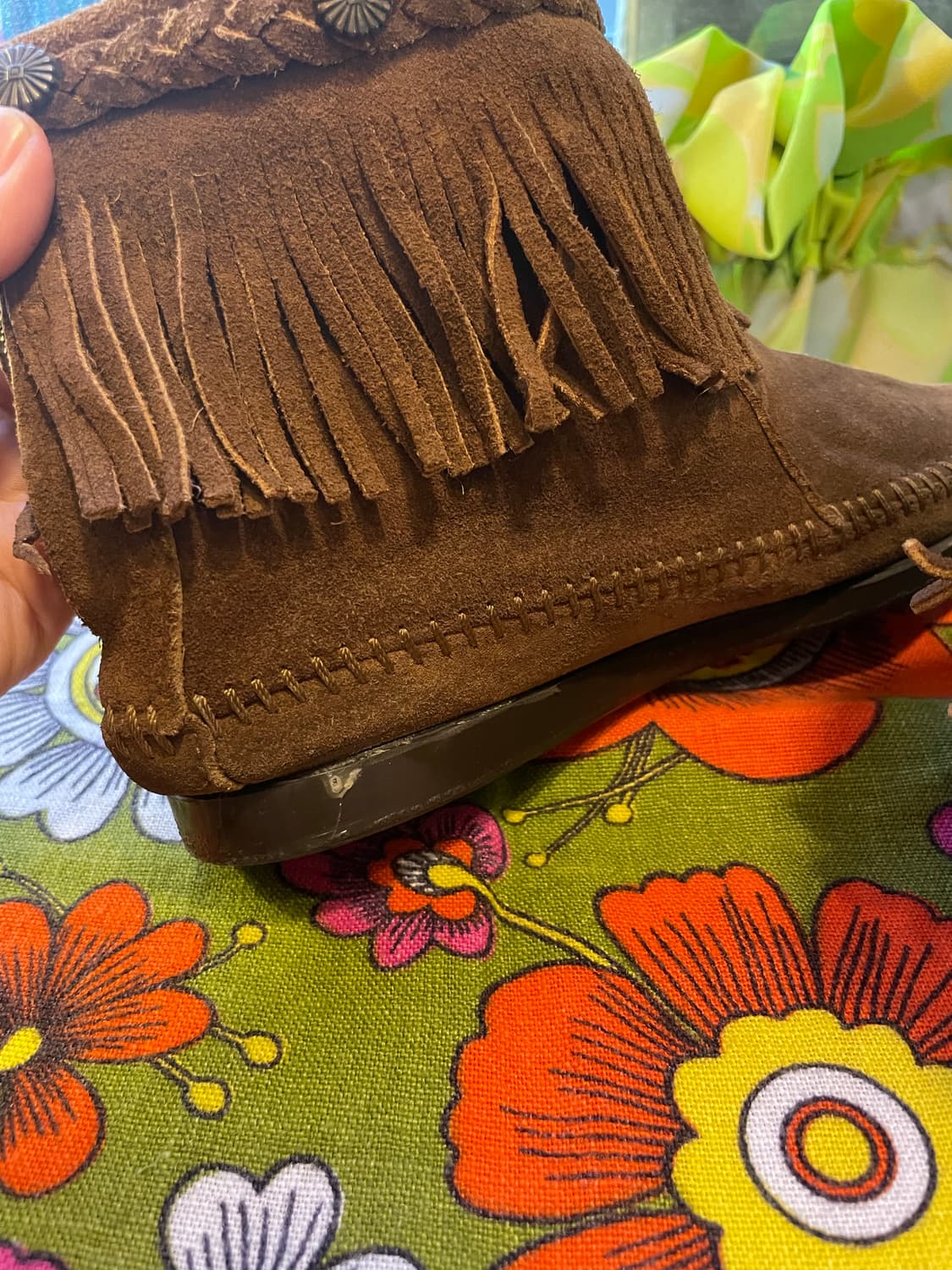 MINNETONKA Suede Fringe Ankle Moccasin B 상품이미지5