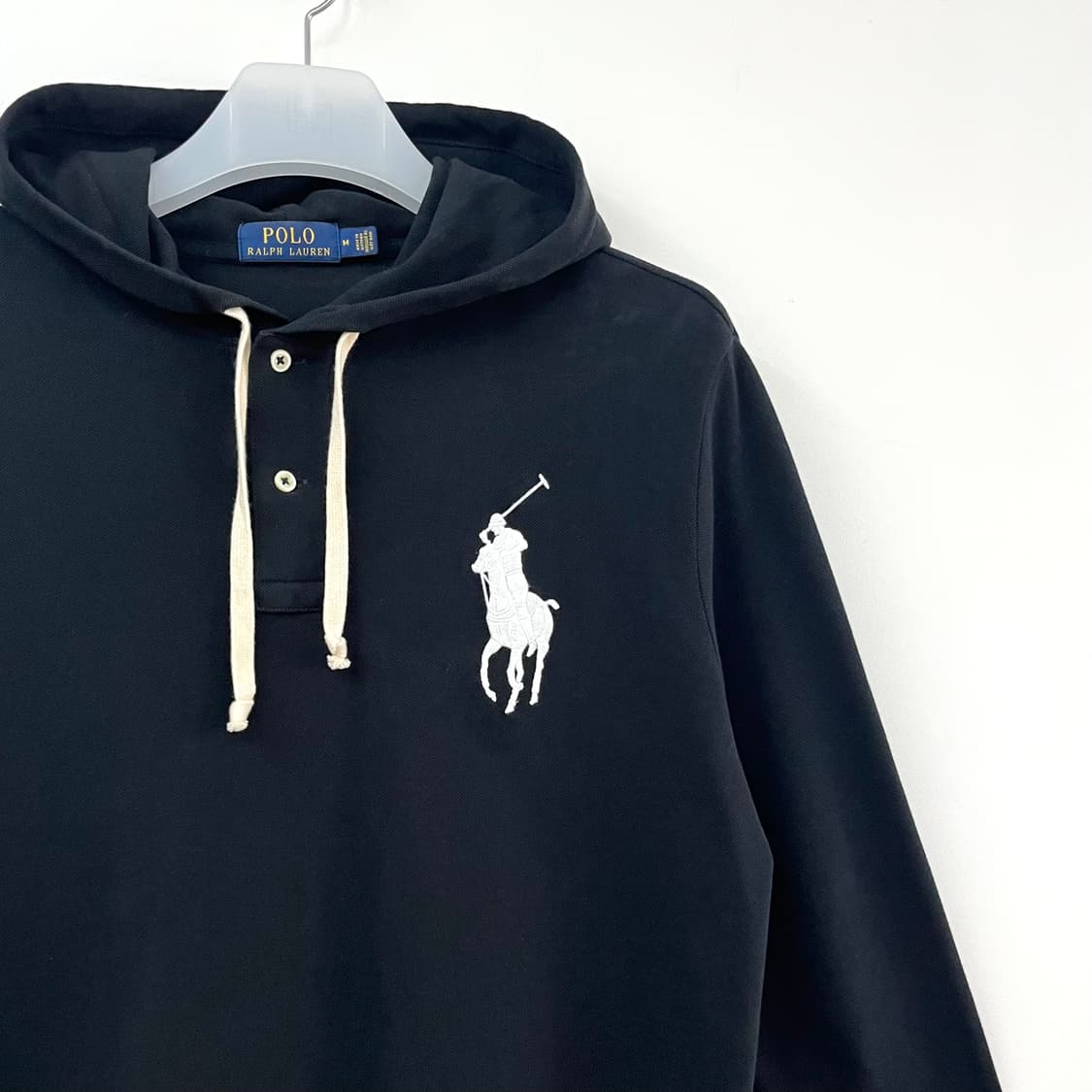 폴로 랄프로렌 빅포니 블랙 후드 롱슬리브 상품이미지4
