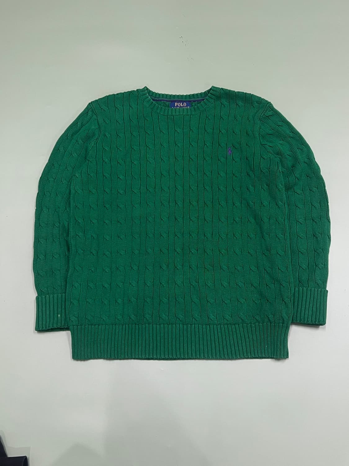 (XL) 폴로 랄프로렌 주니어/우먼스 케이블 니트 그린 상품이미지2