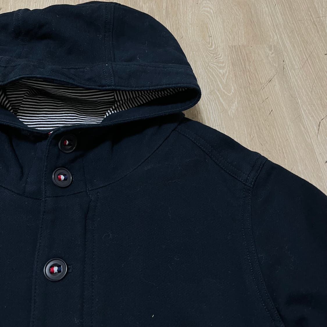 쉽스 SHIPS 여성 모직 버튼 후드집업 XL(105) 상품이미지3