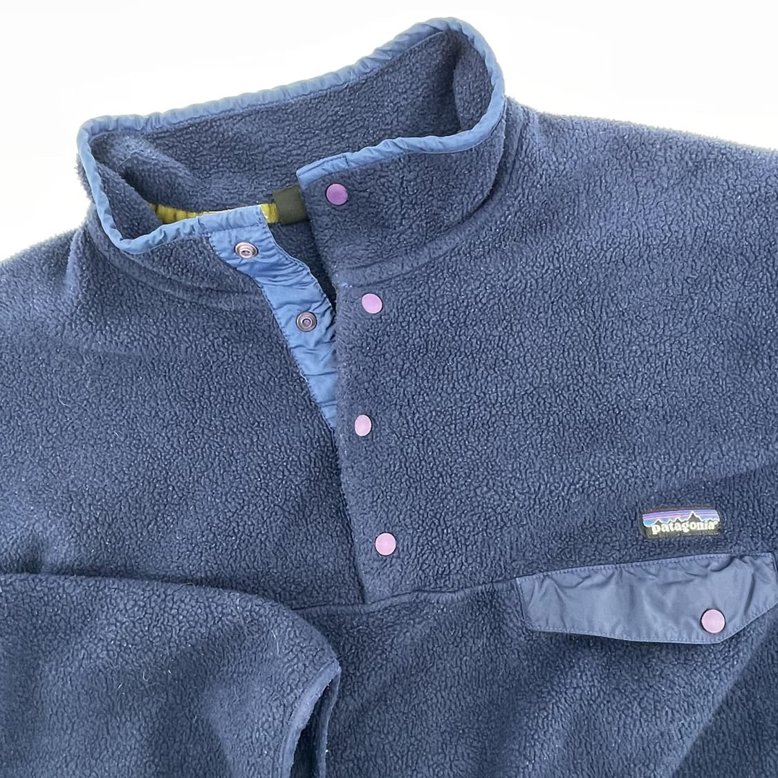 90s 파타고니아 신칠라 스냅-T 네이비/퍼플 코스타리카 상품이미지2
