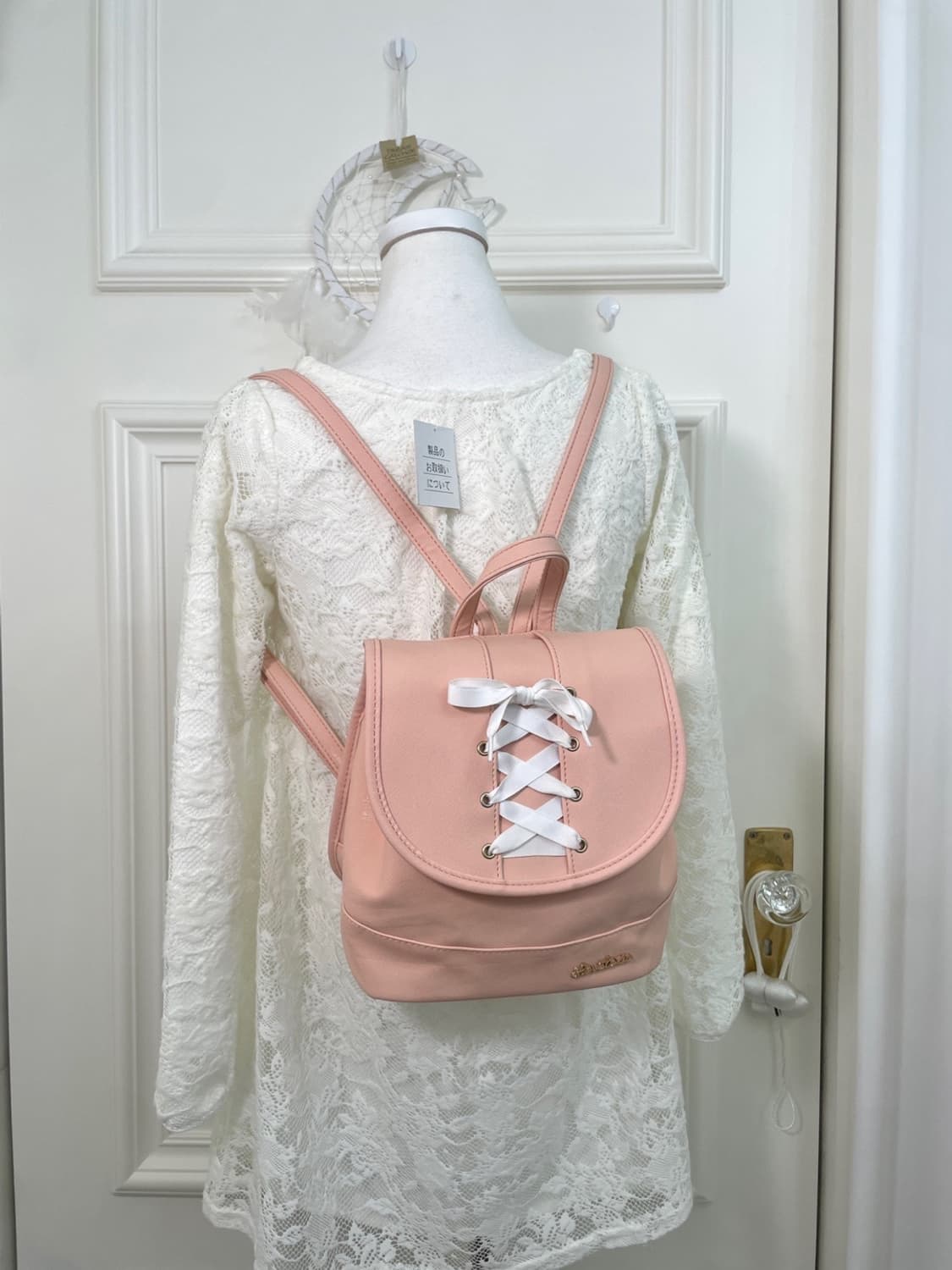 LOVE TOXIC lace-up mini backpack 상품이미지1