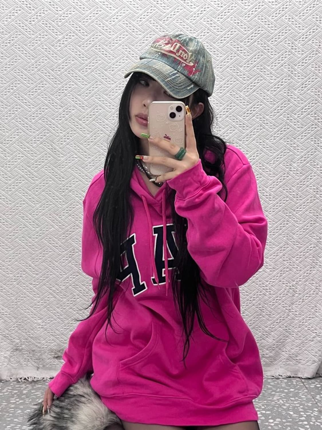 본 더치 레트로 Y2K 00's 키치 대장 데님워싱 볼캡 F C09602 상품이미지1