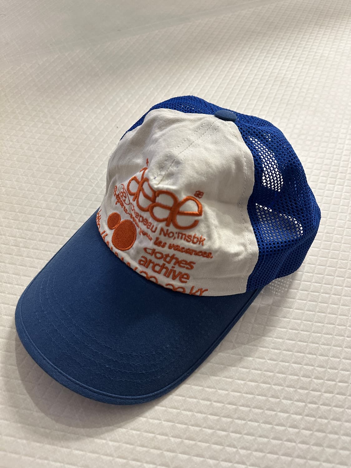 Aeae 웹 로고 메쉬 캡 블루 오렌지 상품이미지3