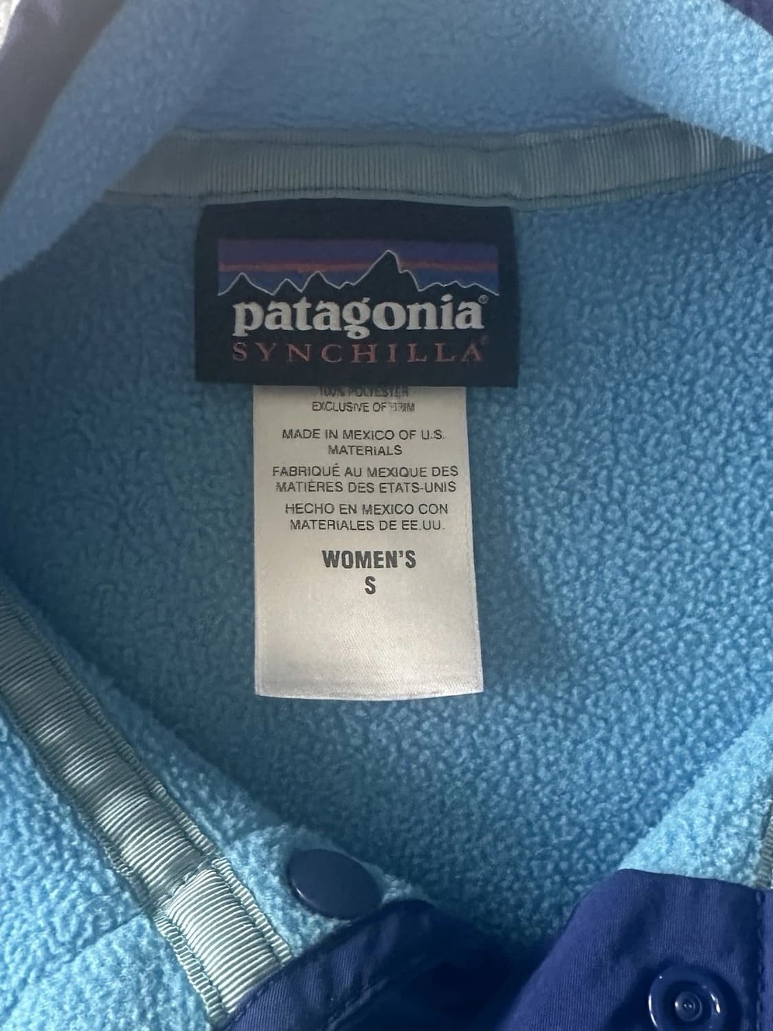 15SS 파타고니아 신칠라 스냅-T 라이트블루/네이비 상품이미지7