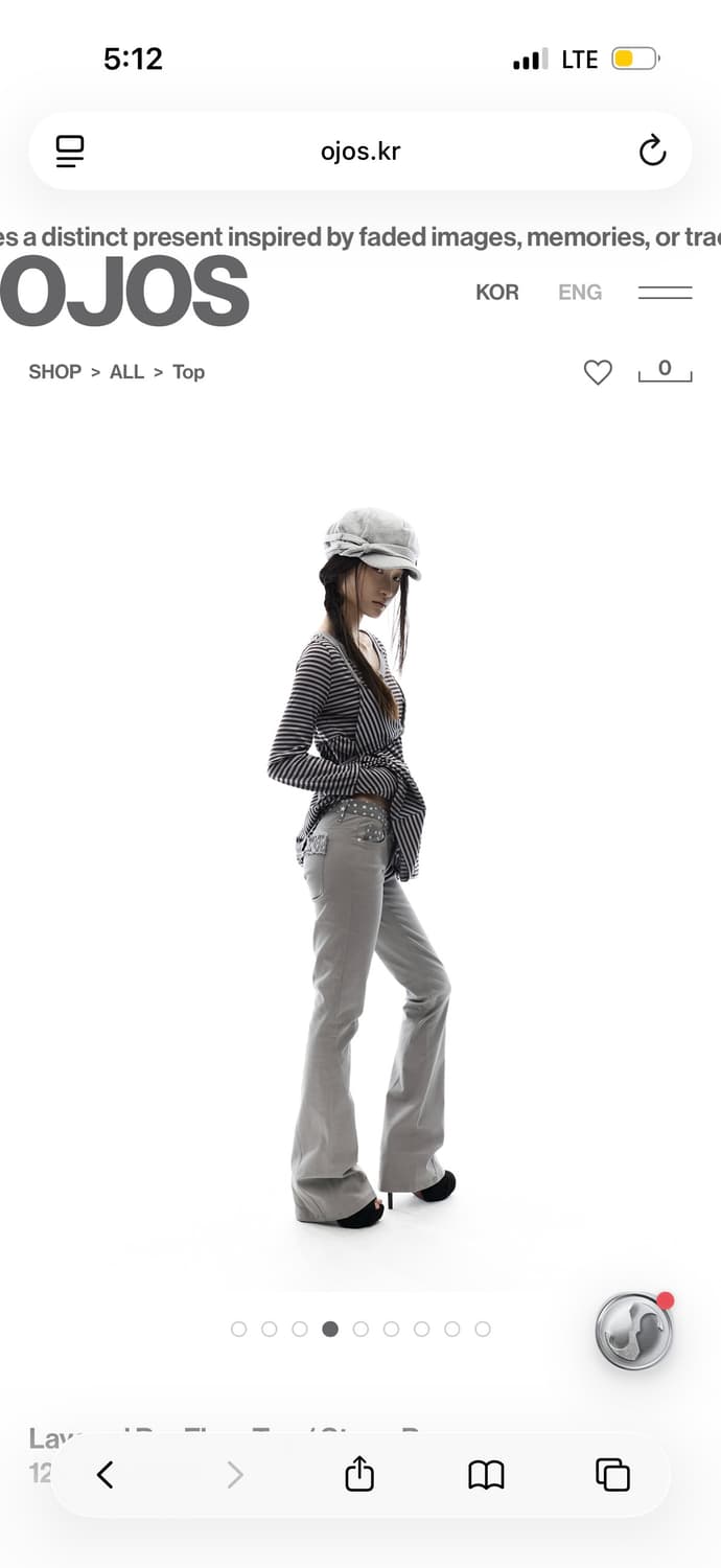 오호스 레이어드 브라 플레어 탑 스톤 브라운 상품이미지2