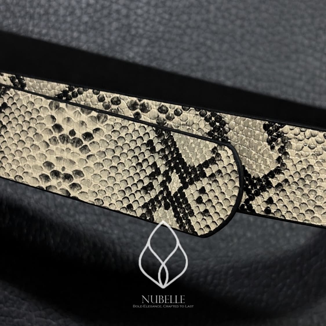 🌗 Snake printed belt / 파이톤 뱀피 프린팅 벨트 상품이미지5