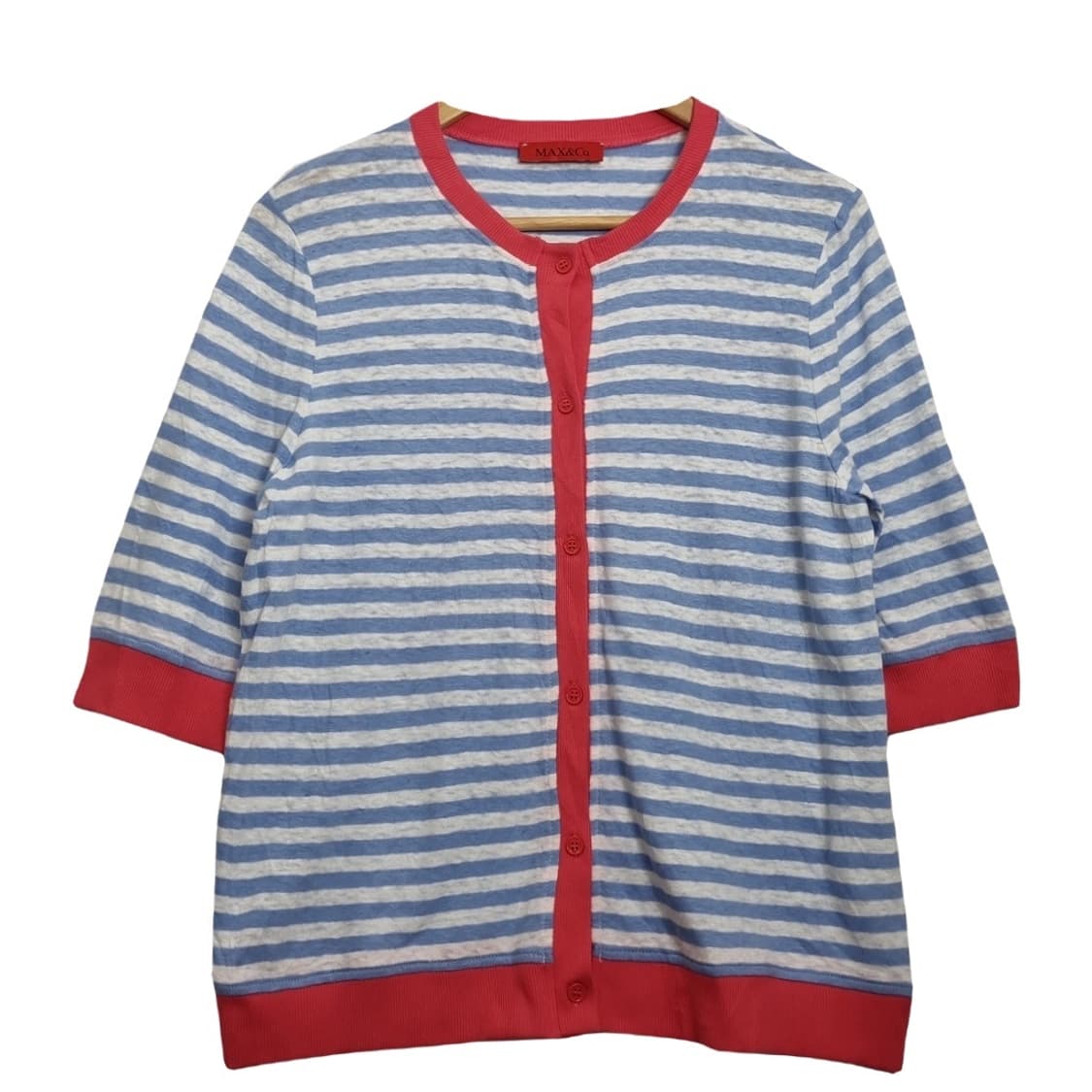 막스앤코 스트라이프 가디건 & 캐미솔 세트  상품이미지1