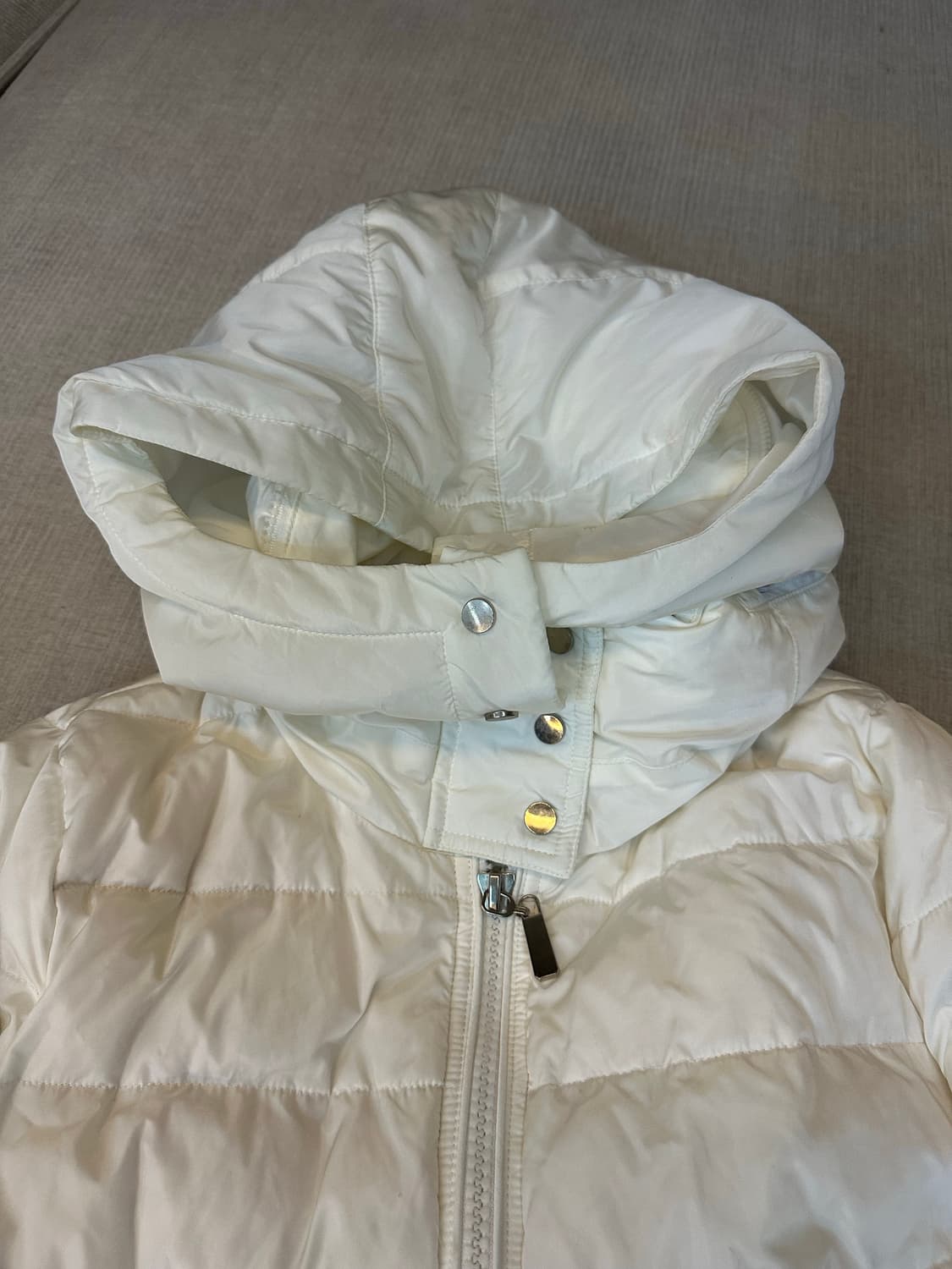 난닝구 화이트 롱패딩 S 상품이미지5