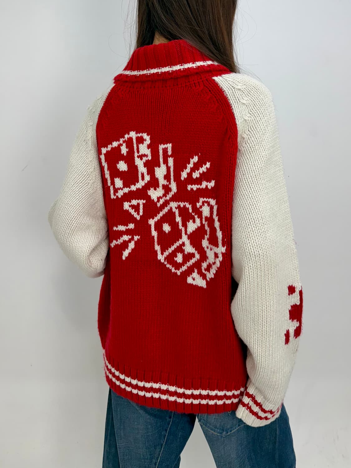 빈티지 니트 집업 상품이미지4