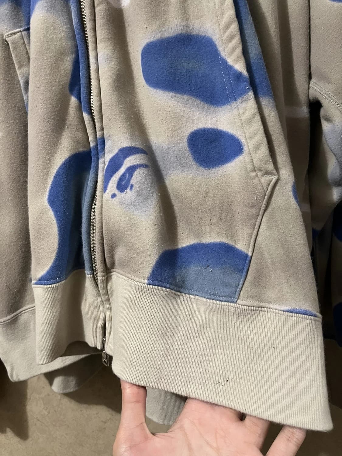 베이프 리퀴드 카모 샤크 풀 후드집업 블루 상품이미지5