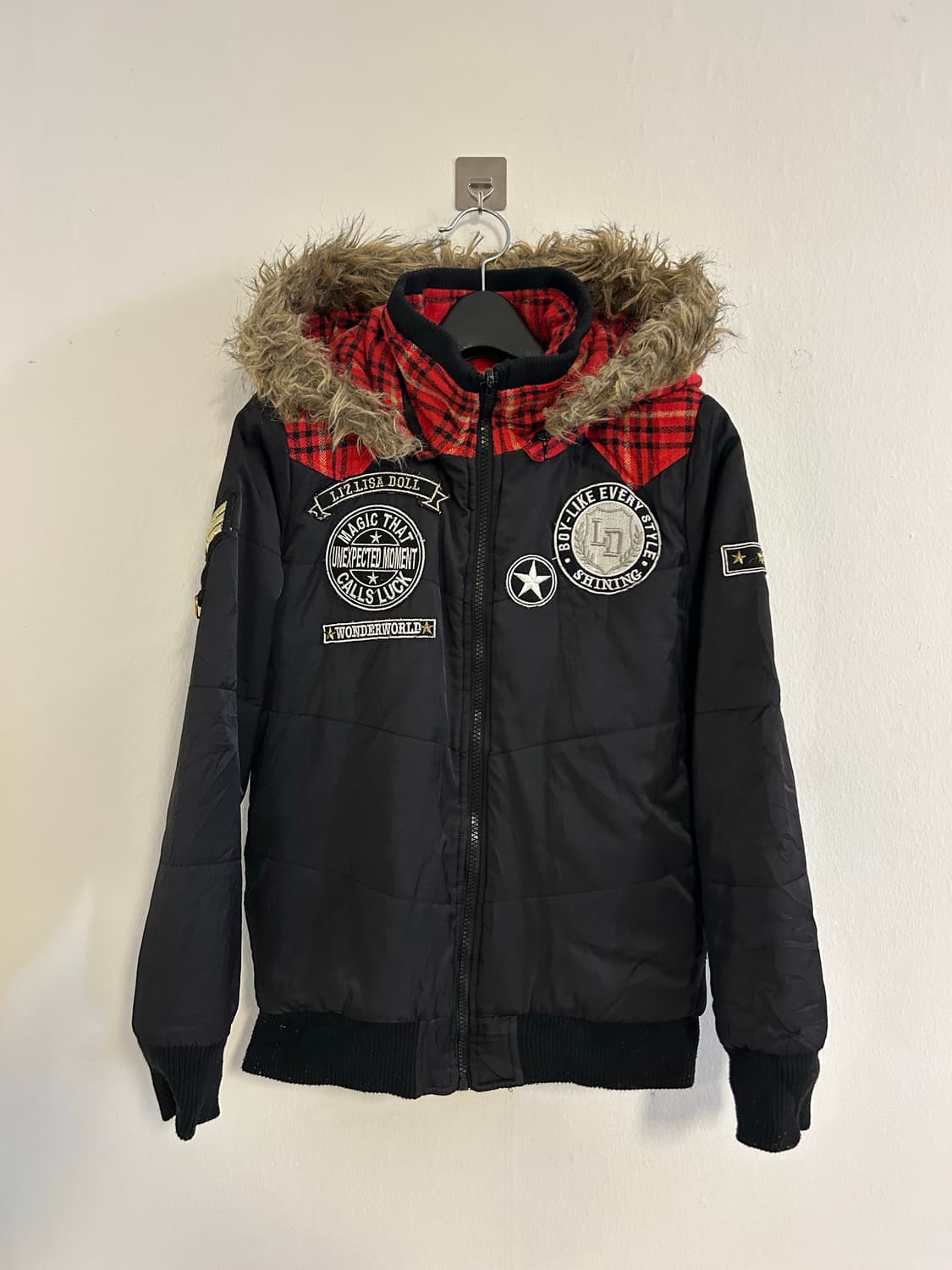 LIZ LISA DOLL 체크 리버서블 퍼후드 패딩 점퍼 상품이미지1
