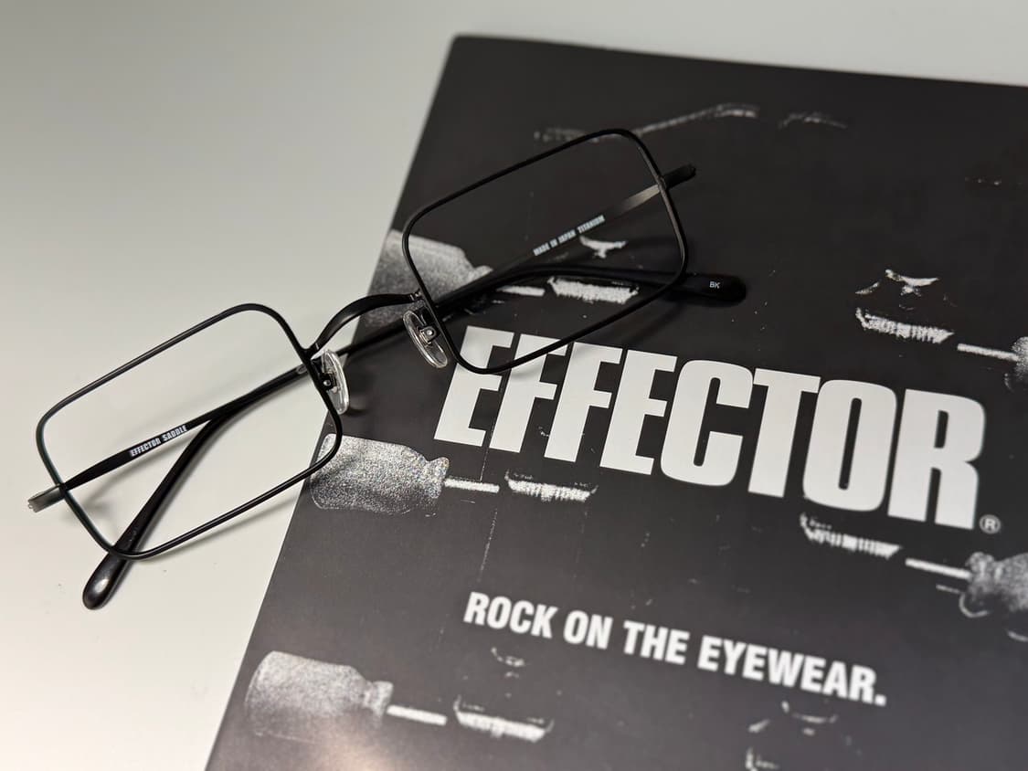 EFFECTOR 이펙터 새들 스퀘어 매트블랙 티타늄 일본제 안경 0104 상품이미지4