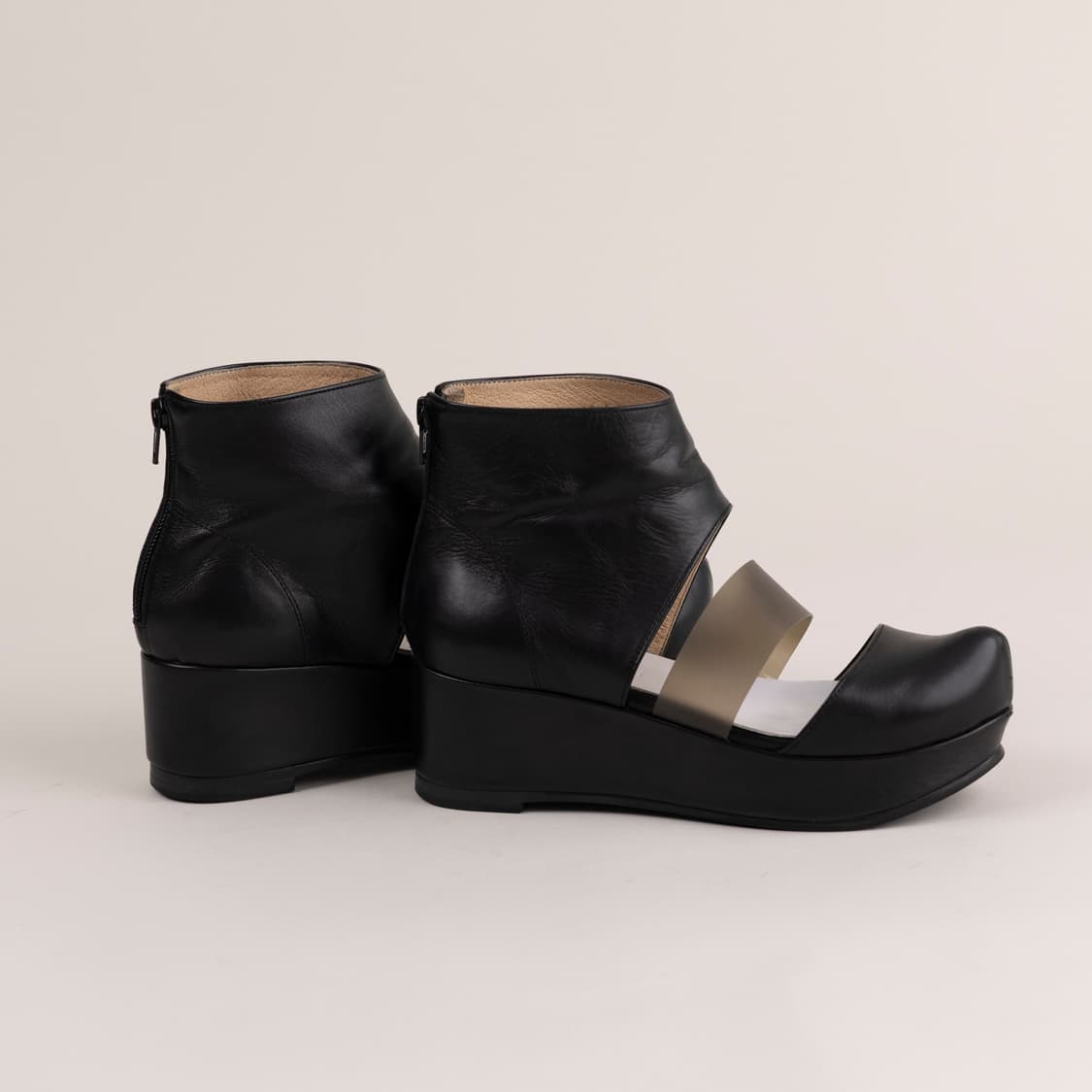 flat apartment 나막신 웨지힐 블랙 37.5 상품이미지6