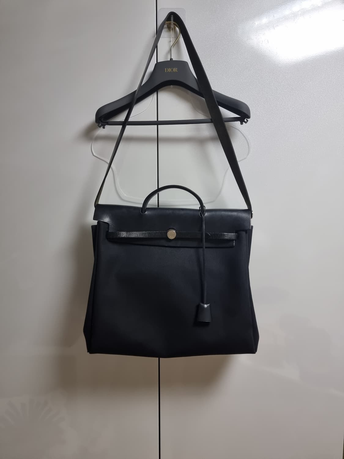 에르메스 에르백 2way mm 39 라지 블랙 풀구성 C각인 상품이미지5