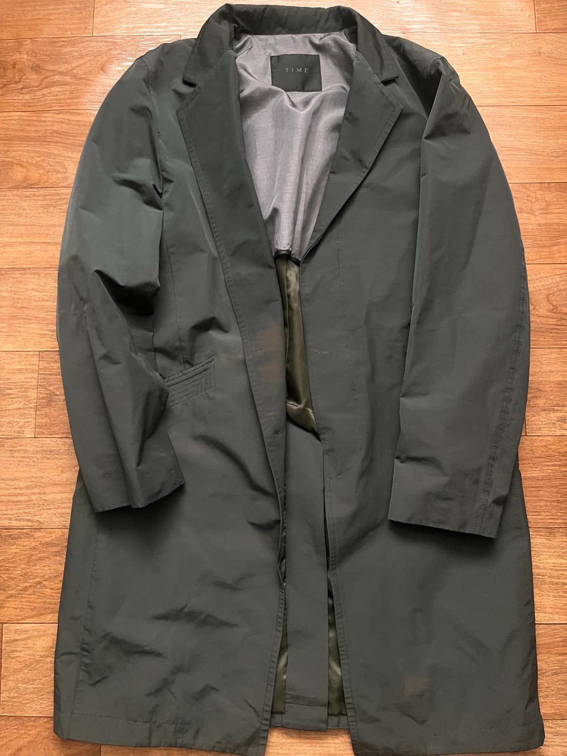 TIME 타임옴므 다크그레이 트렌치 코트 상품이미지1