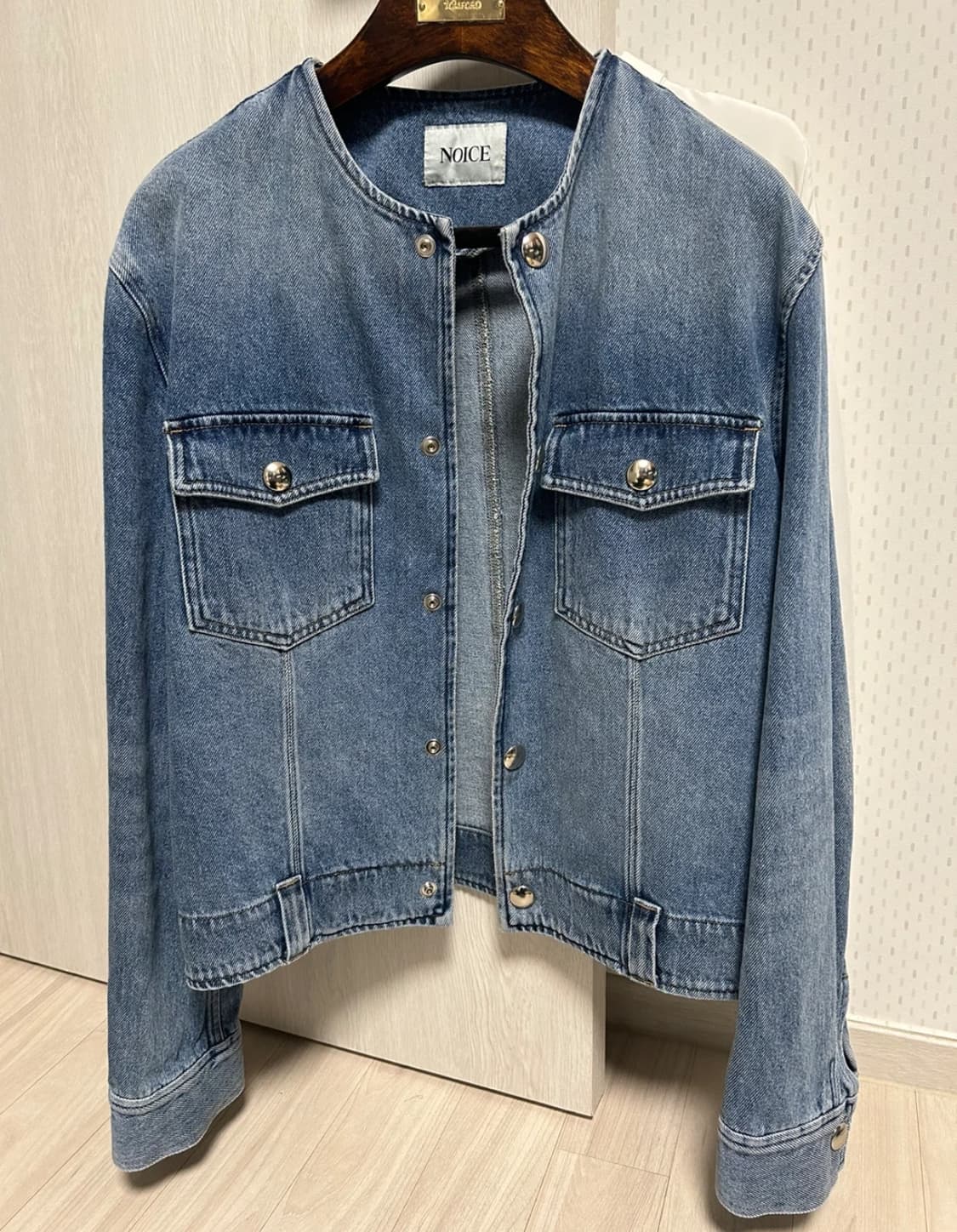 노이스 라운드넥 데님 자켓 라지 상품이미지4