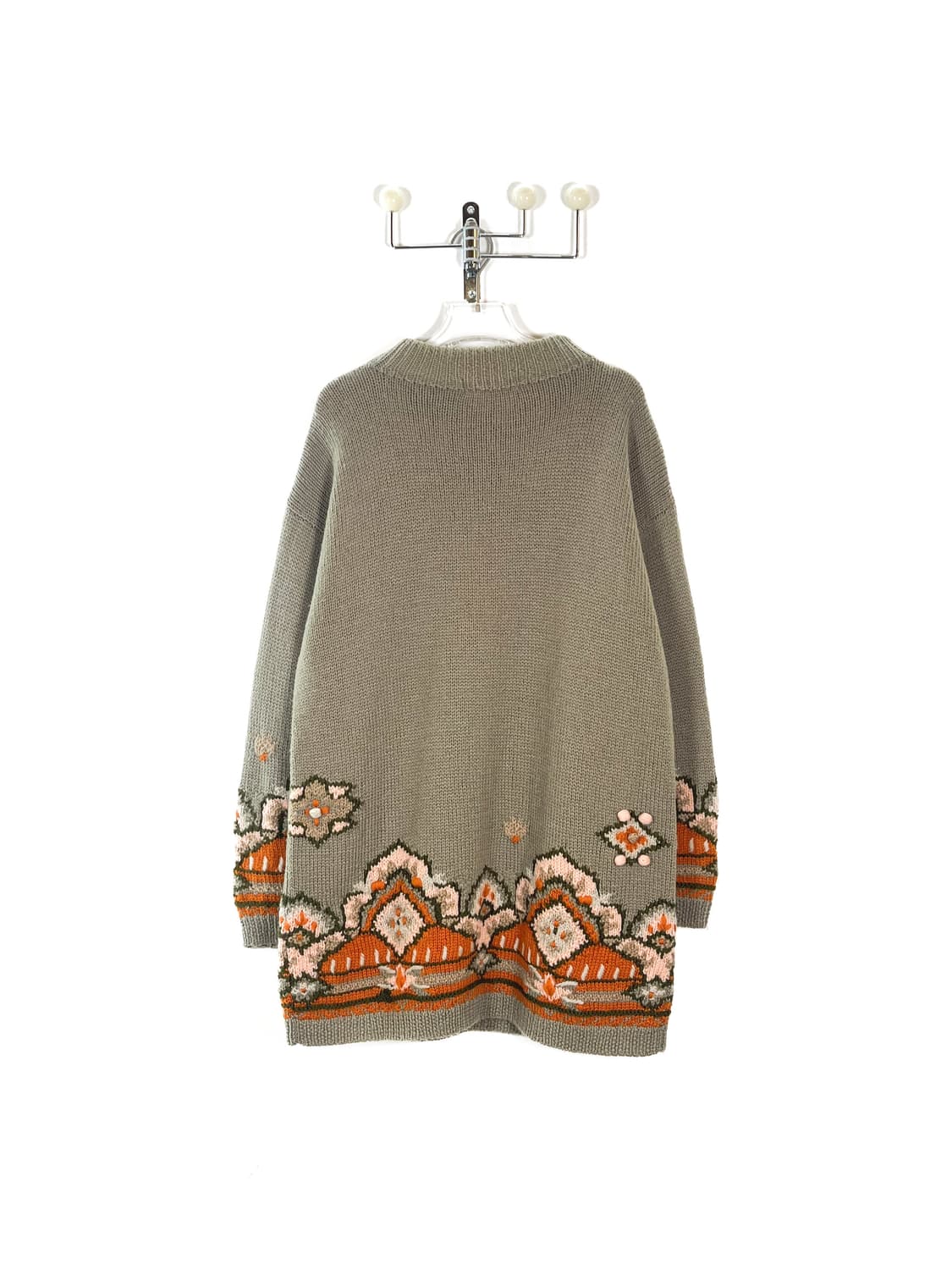  빈티지 플라워 패턴 울 니트 상품이미지6