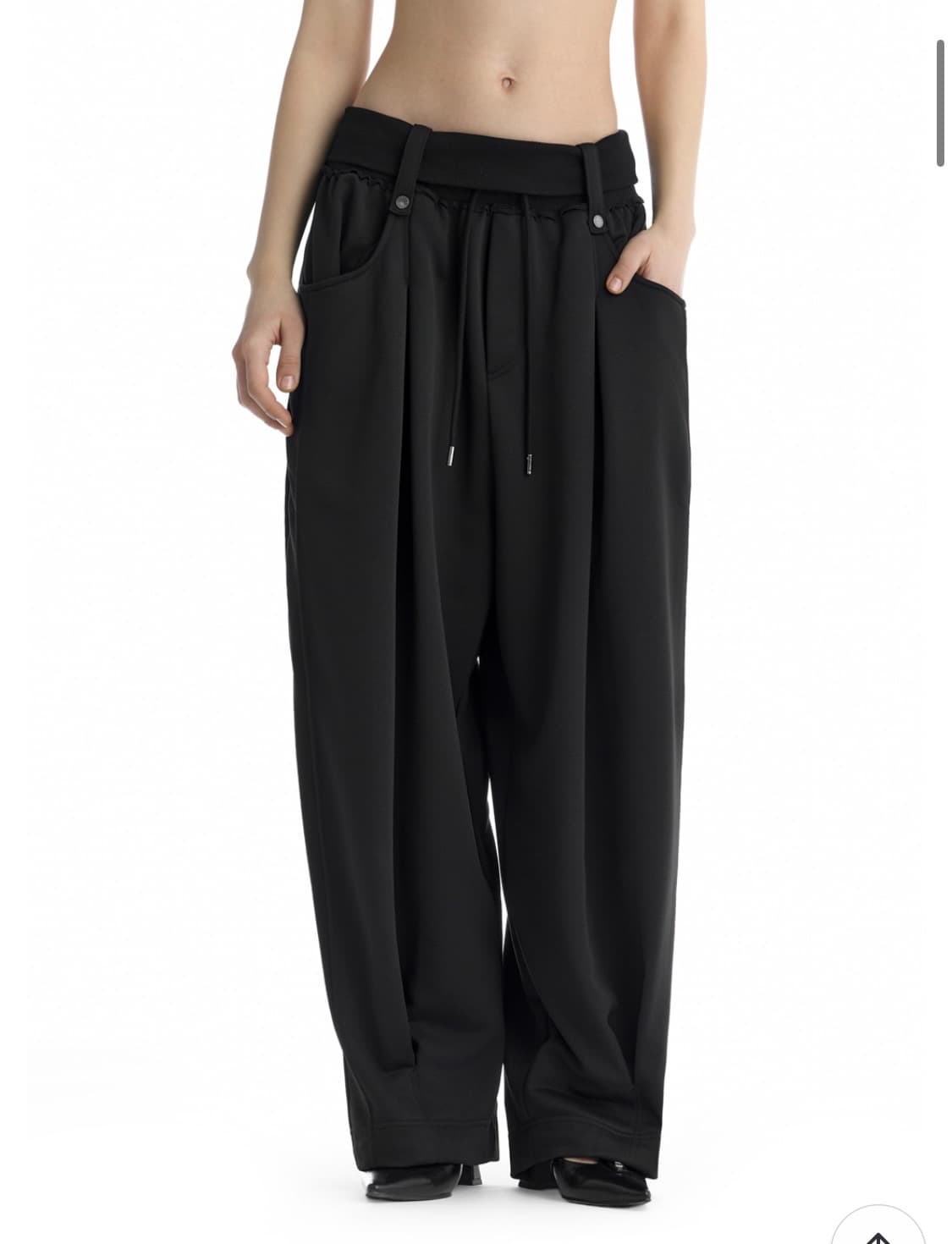 트리밍버드 Double Waist Sweat Pants(블랙) 상품이미지1