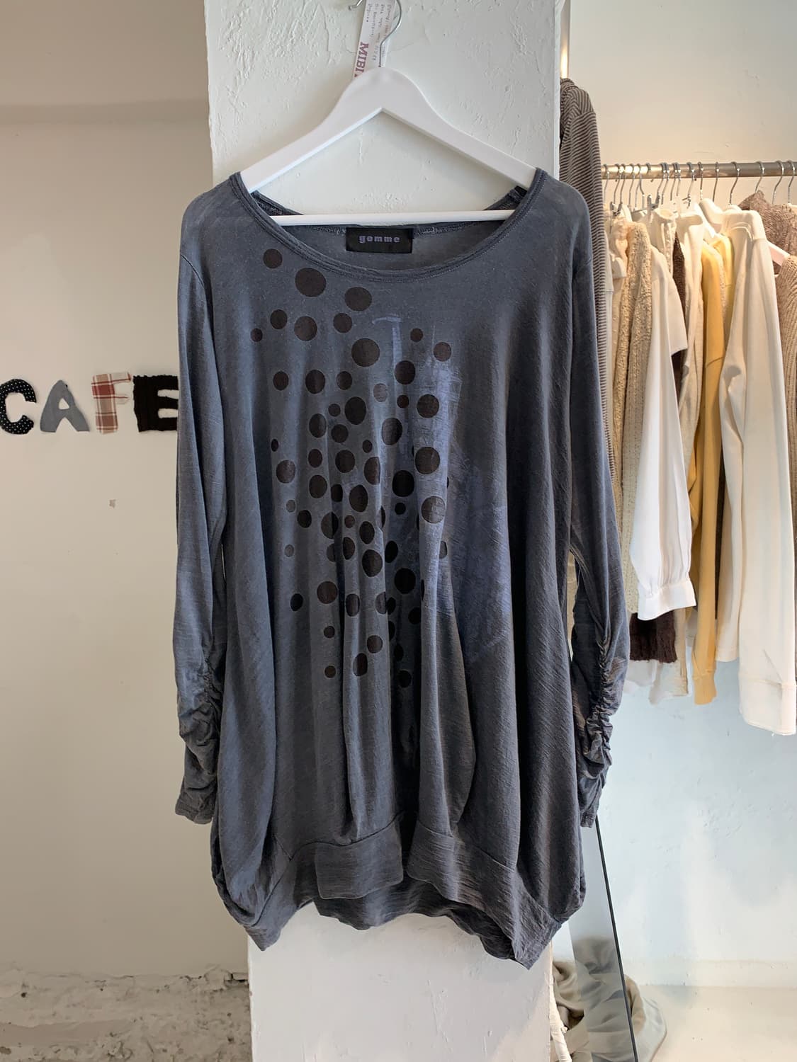 Gomme dot shirring onepiece 상품이미지1