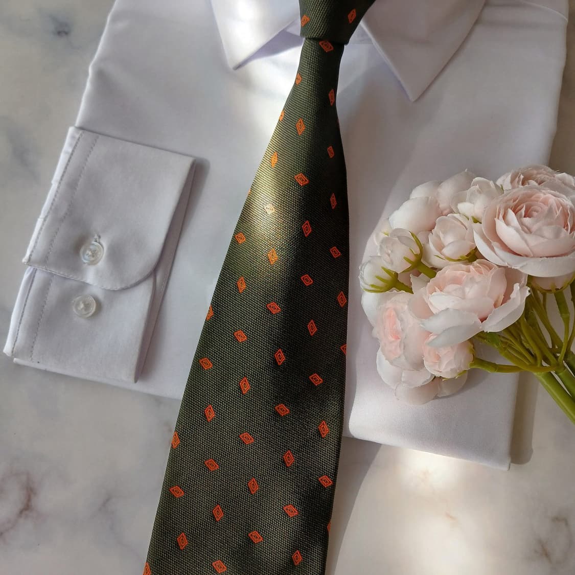 브룩스브라더스 실크 다크그린 다이아 넥타이 10cm A등급 A18869
 상품이미지6