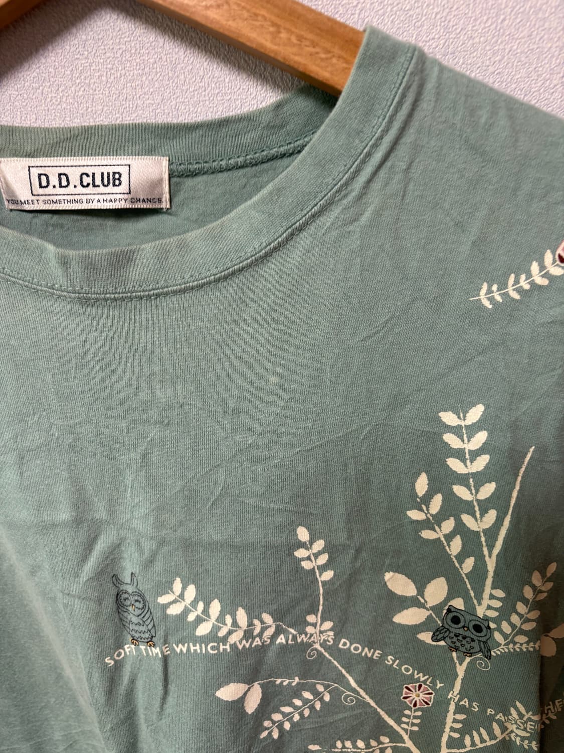 부엉이 다크민트 모리걸 반팔 티셔츠 일본 빈티지 상품이미지2