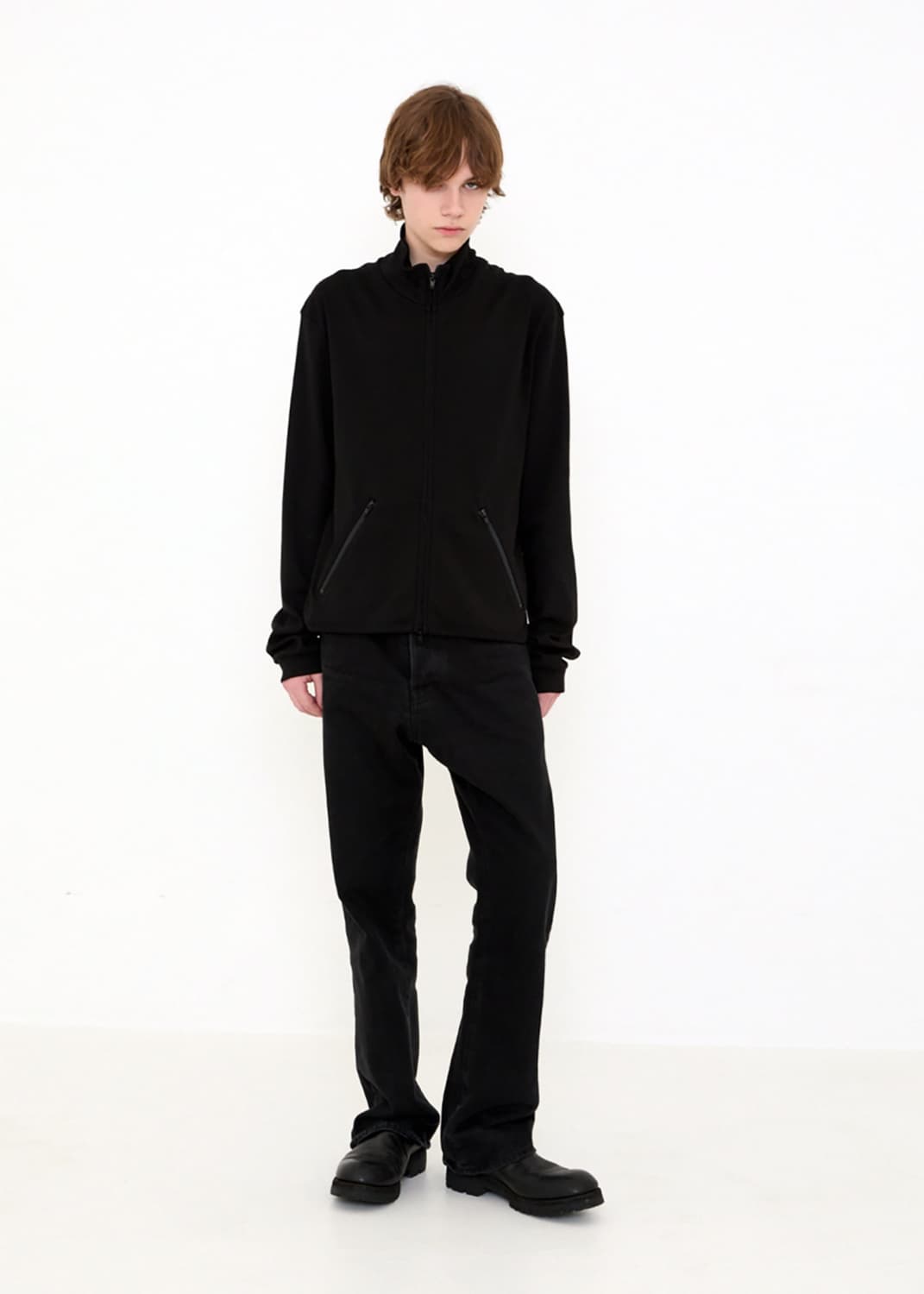 261 Cotton Rib Stand Zip (Black) 상품이미지2