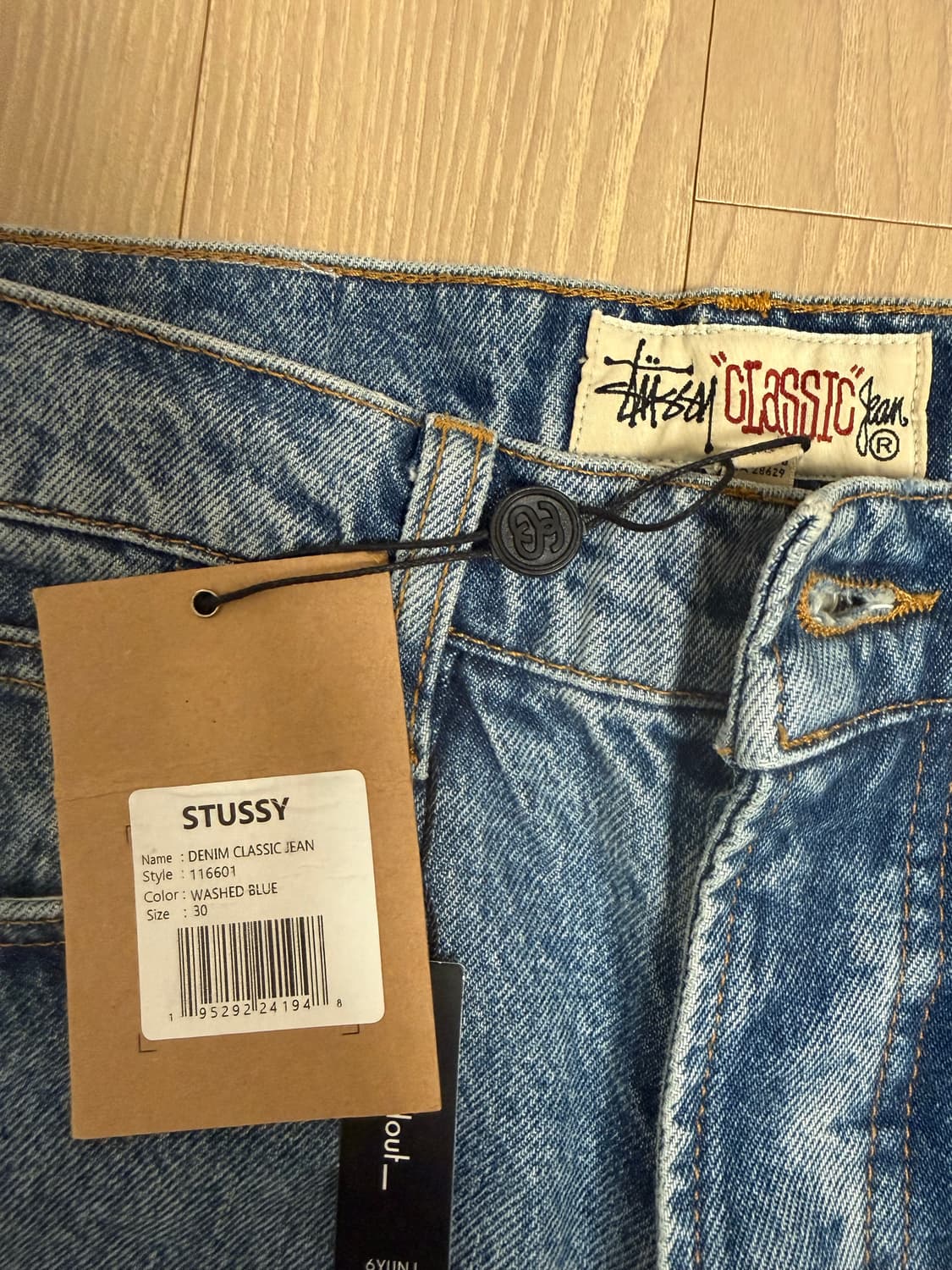 스투시 클래식 진 데님 워시드 블루 30 상품이미지5