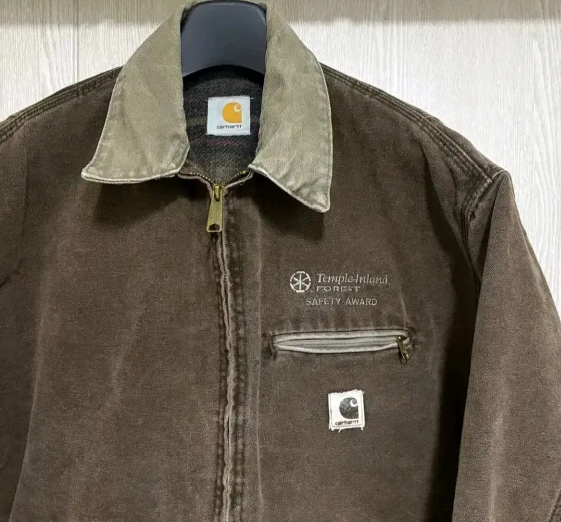 칼하트 빈티지 디트로이트 자켓 J97 체스트 CHT USA 브라운 상품이미지1