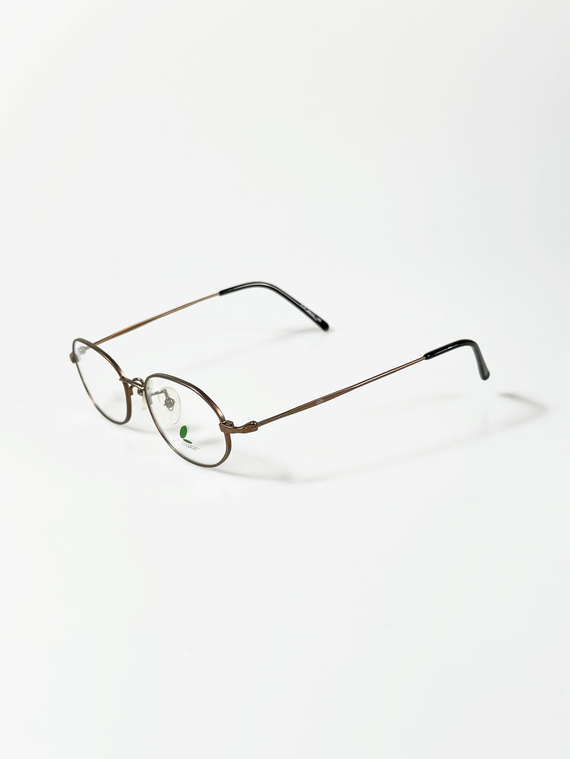 90s DJP 브론즈 슬림 오벌 메탈 프레임 빈티지 안경 상품이미지3