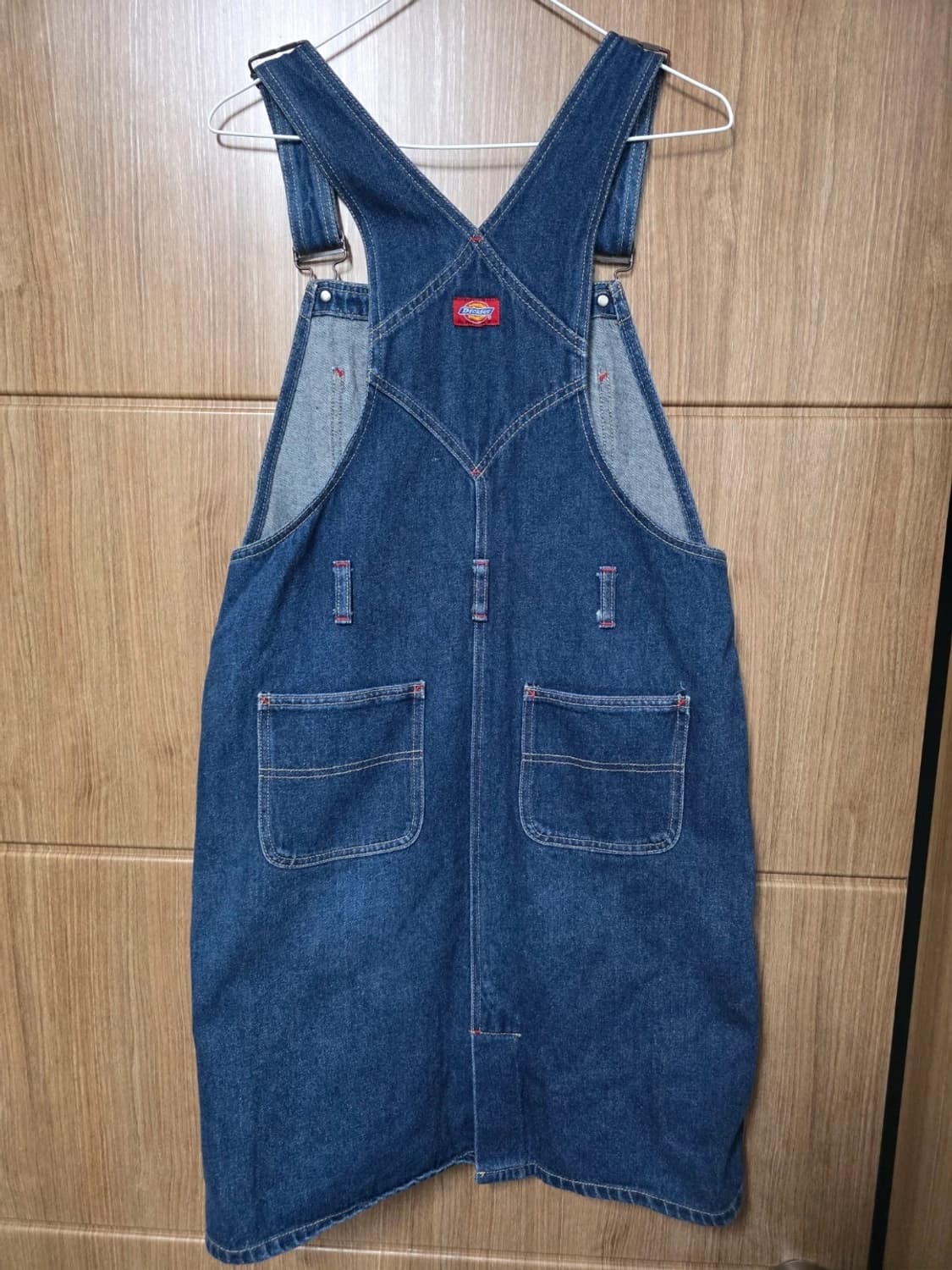 디키즈 멜빵 데님 스커트 오버롤 스커트 M 상품이미지5