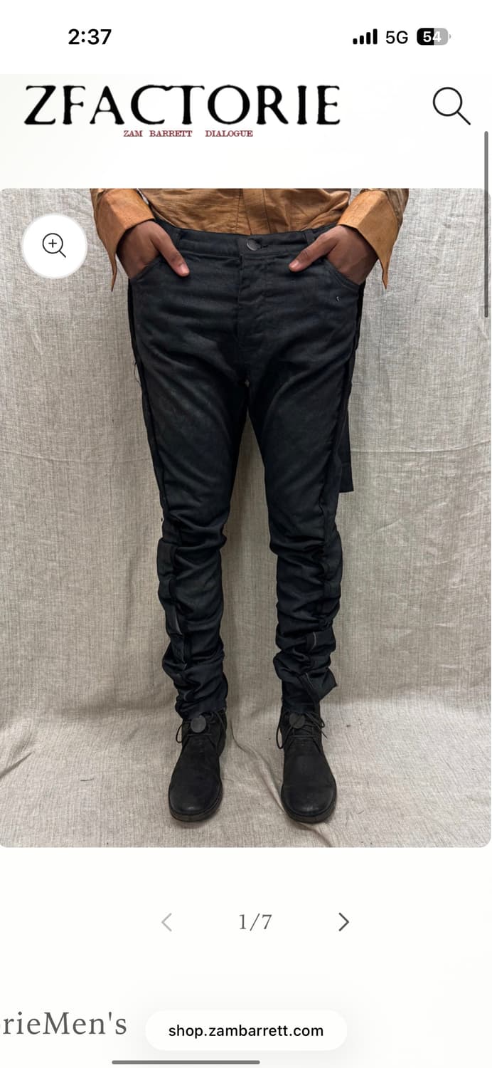 FW24 || SILK SEAMED DNA JEANS || BLACK 상품이미지1