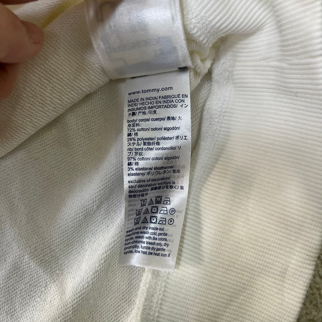 XS 타미힐피거 스몰로고 긴팔 맨투맨 0402M 상품이미지3