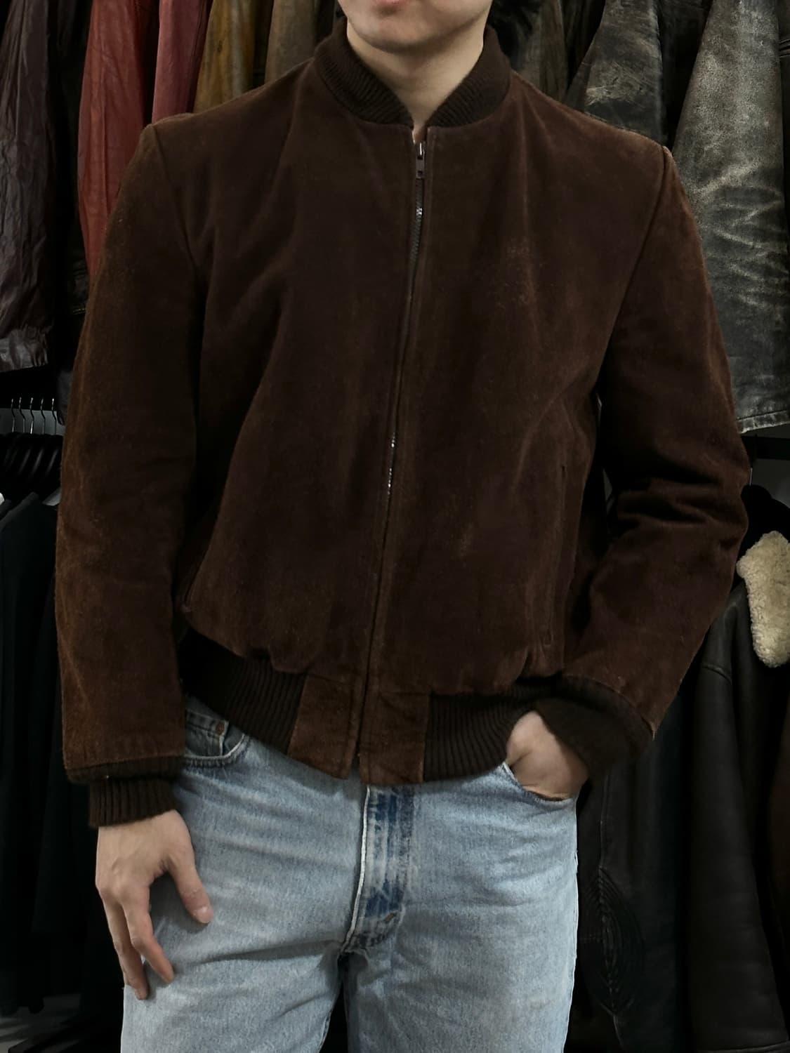 80's 빈티지 시어스 스웨이드 봄버 자켓 빈티지 레더 자켓 상품이미지5