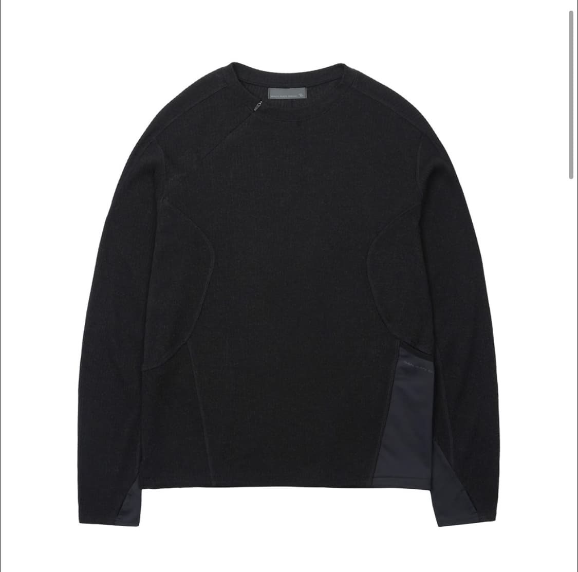 [2] 산산기어 리브드 롱슬리브 블랙 상품이미지1