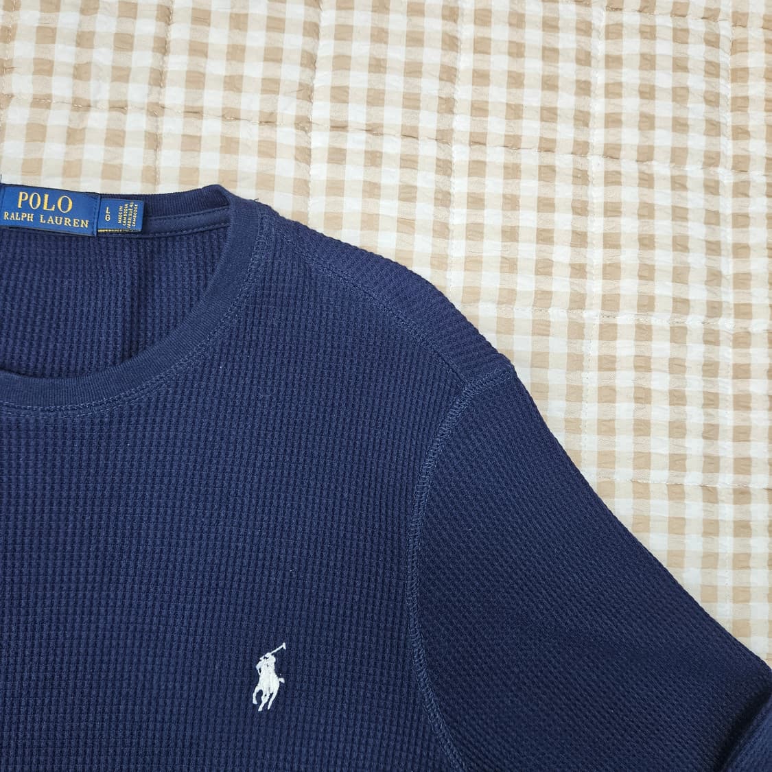 폴로 랄프로렌 와플 슬리브 면티 남자100 상품이미지3