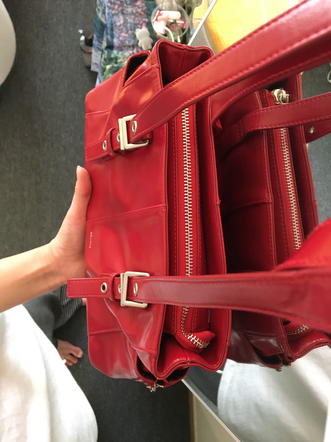 [SQUARE LINE] Red Square Shoulder Bag  상품이미지5