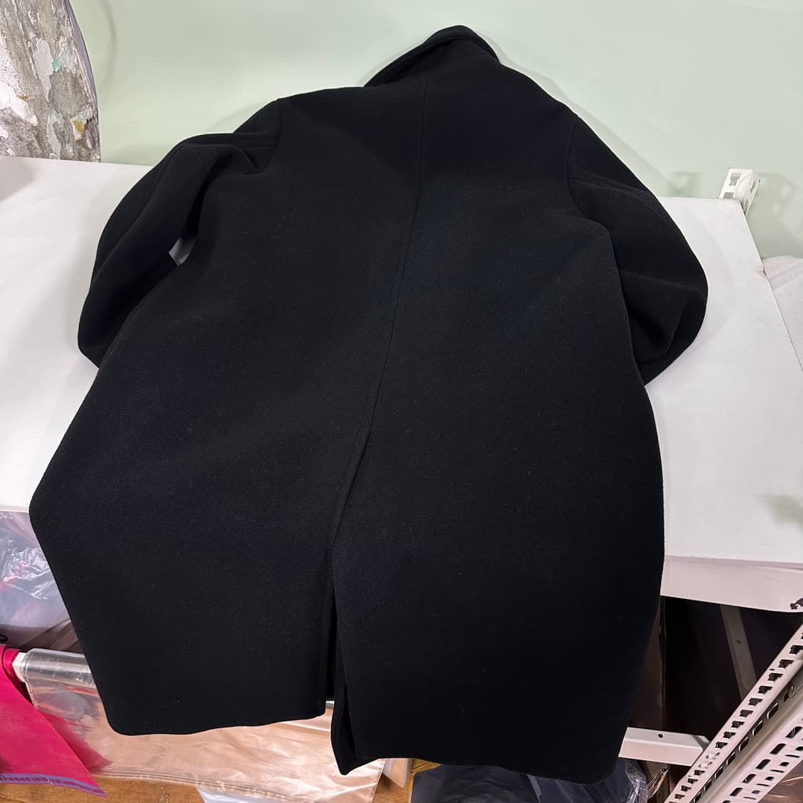 L 지플리시 블랙 캐시미어혼방 더블코트 상품이미지4