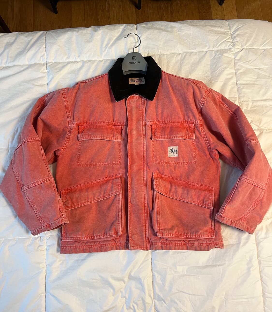 Stussy Washed Canvas Shop Jacket Orange 상품이미지1